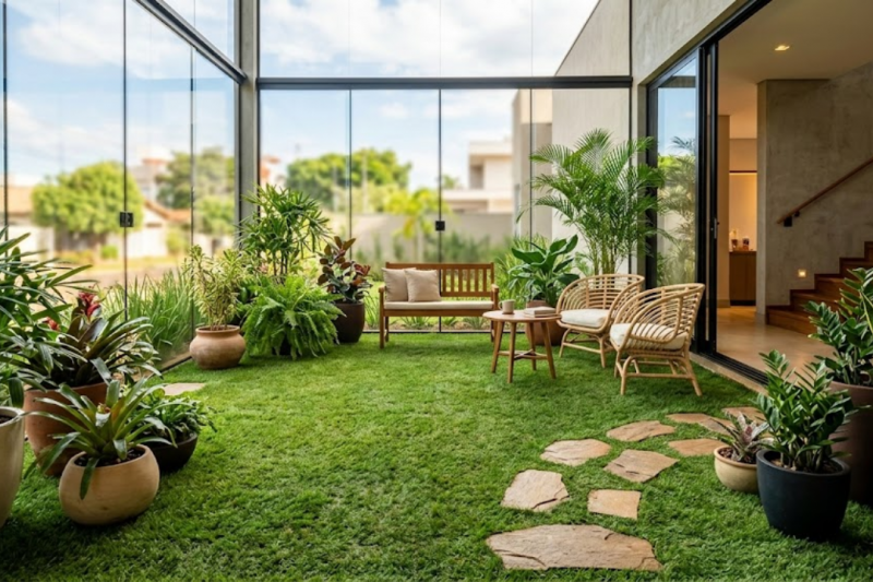 Guia Completo de Grama Artificial para Jardim de Inverno em Maringá